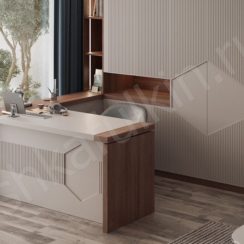 Изображение Кабинет Хьюго Светлые Современный 4х створчатые Гостиная Для книг 2