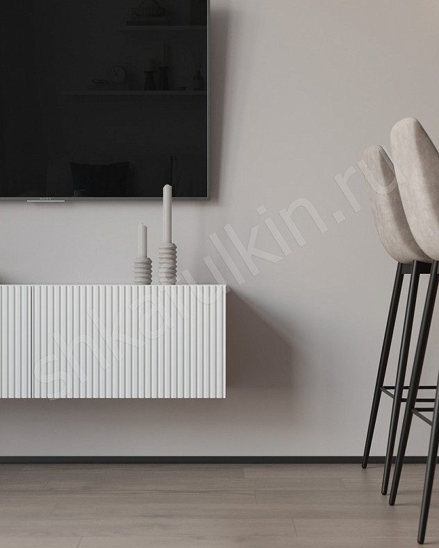 Тумба Шондер Светлые Белый Минимализм 2х створчатые Гостиная Для вещей Под ТВ