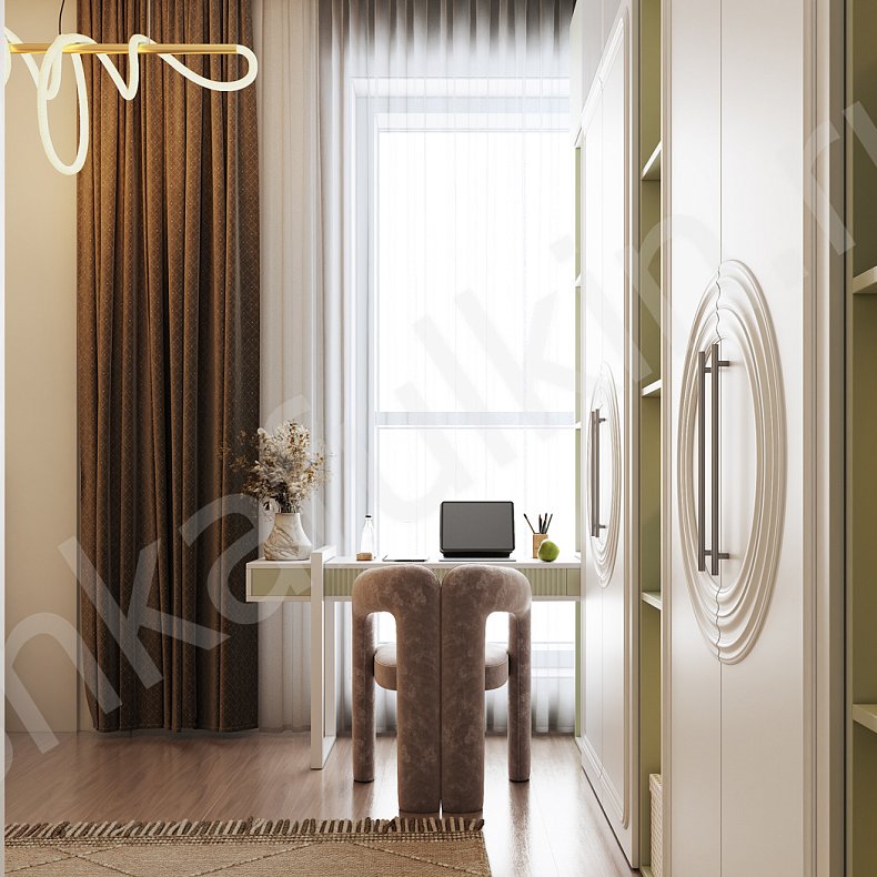 Изображение Детская Санмарино Белый Светлые Неоклассика 4х створчатые Детская Для книг Для декора Для вещей 4