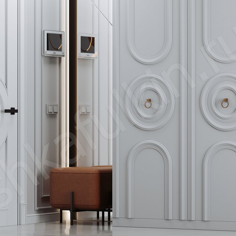 Прихожая Сальса Белый Светлые Неоклассика 3х створчатые Прихожая Для вещей 3