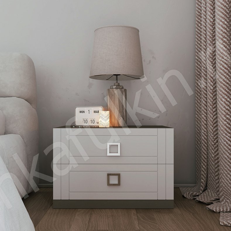 Изображение Шкаф и тумба Эмма Светлые Белый Неоклассика 6и створчатые Спальня Для вещей 5