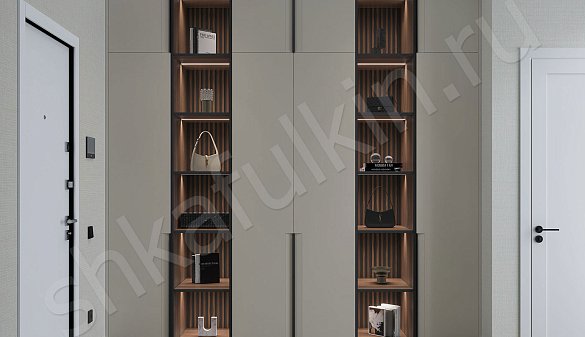 Прихожая с двумя стеллажами Партенио