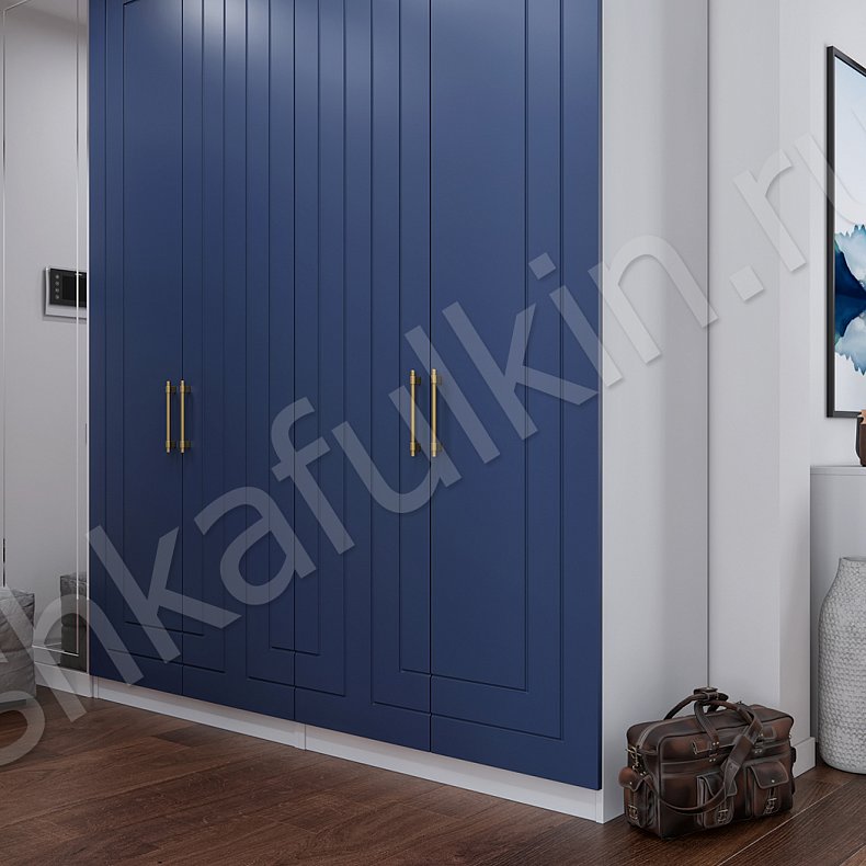 Изображение Прихожая Виолетта Синий Цветной Неоклассика 4х створчатые Прихожая Для вещей 2