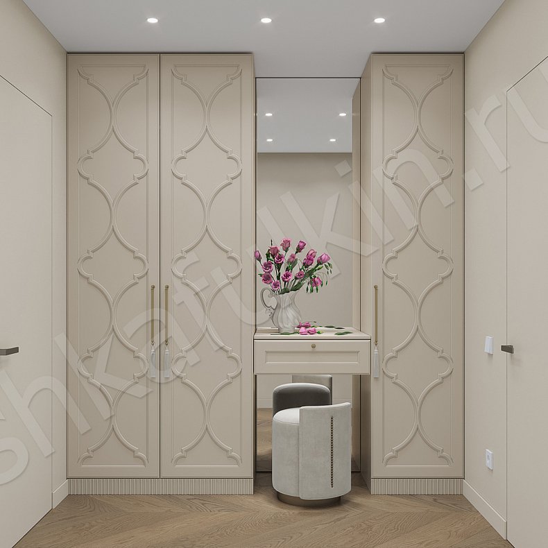 Прихожая Айлин Светлые Коричневый Неоклассика 2х створчатые  Для вещей 2