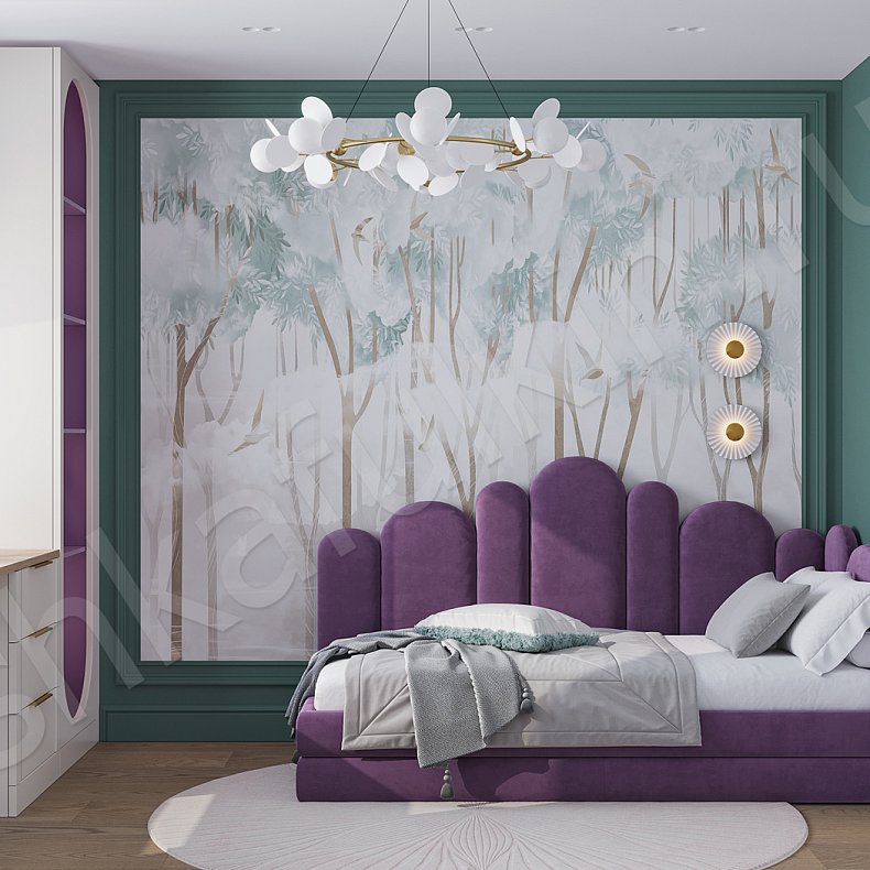 Изображение Гарнитур Скаволлини Светлые Розовый Белый Современный 3х створчатые Детская Для вещей Для декора Для книг Для белья 3