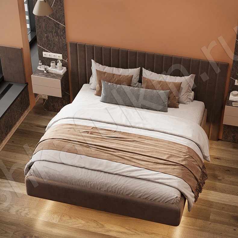 Изображение Гарнитур Эспрессо Темные Золото Древесный Современный 2х створчатые Спальня Для вещей Для белья 3