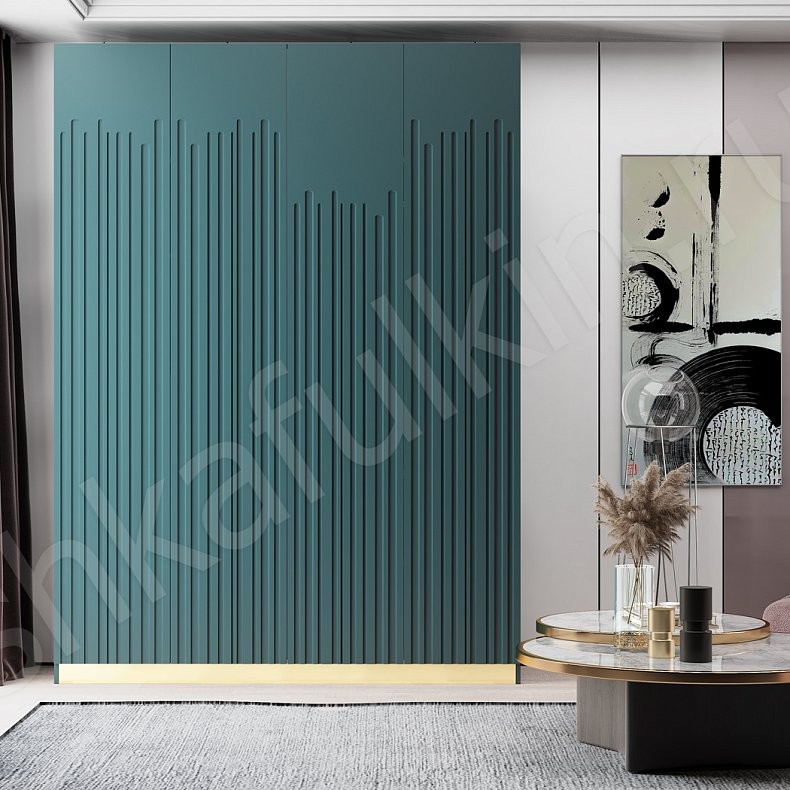 Изображение Шкаф Магерика Зеленый Современный 4х створчатые Гостиная Для вещей 1