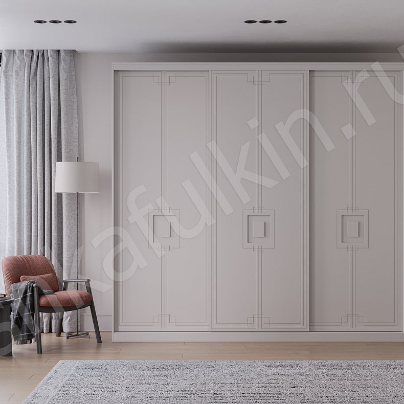 Шкаф-купе Метрополитан  Неоклассика 3х створчатые Гостиная Для вещей 1