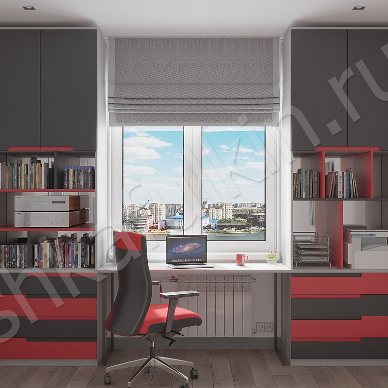 Изображение Детская Мантана Черный Цветной Красный Темные Минимализм Детская Для книг 1