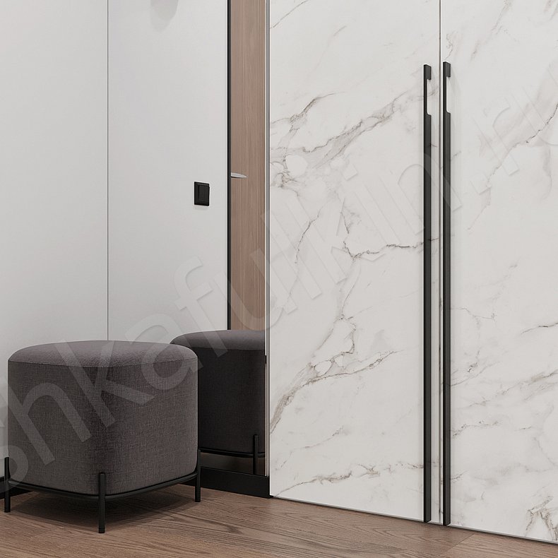 Изображение Шкаф в прихожую Каррара Светлые Белый Современный 4х створчатые Прихожая Для вещей 2