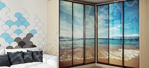 Угловой шкаф-купе Море