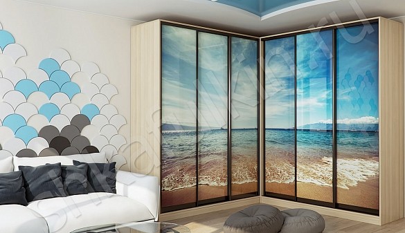 Угловой шкаф-купе Море