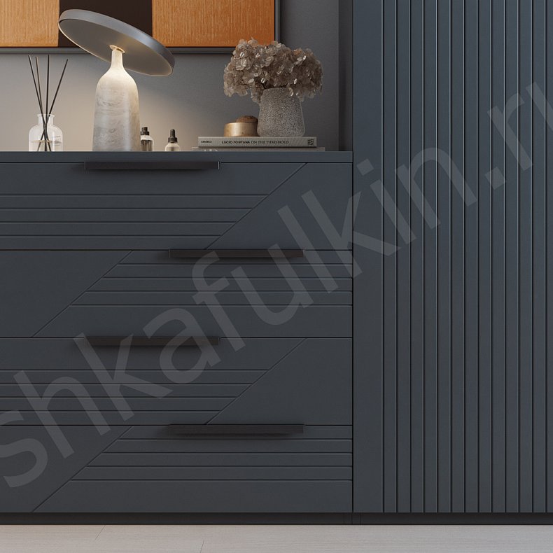 Изображение Гарнитур Фигаро Белый Светлые Серый Модерн 4х створчатые Спальня Для вещей 10