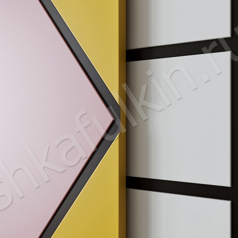 Изображение Шкаф-купе Энди Уорхол Цветной Современный 4х створчатые Гостиная Для вещей 5