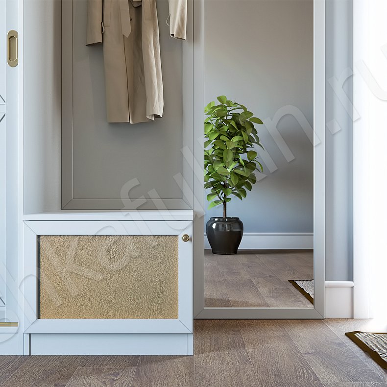 Прихожая Марсель Белый Светлые Классика 2х створчатые Прихожая Для вещей 3