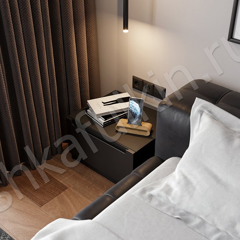 Изображение Распашной шкаф Миллер Белый Черный Серый Светлые Минимализм 4х створчатые Спальня Для вещей 10