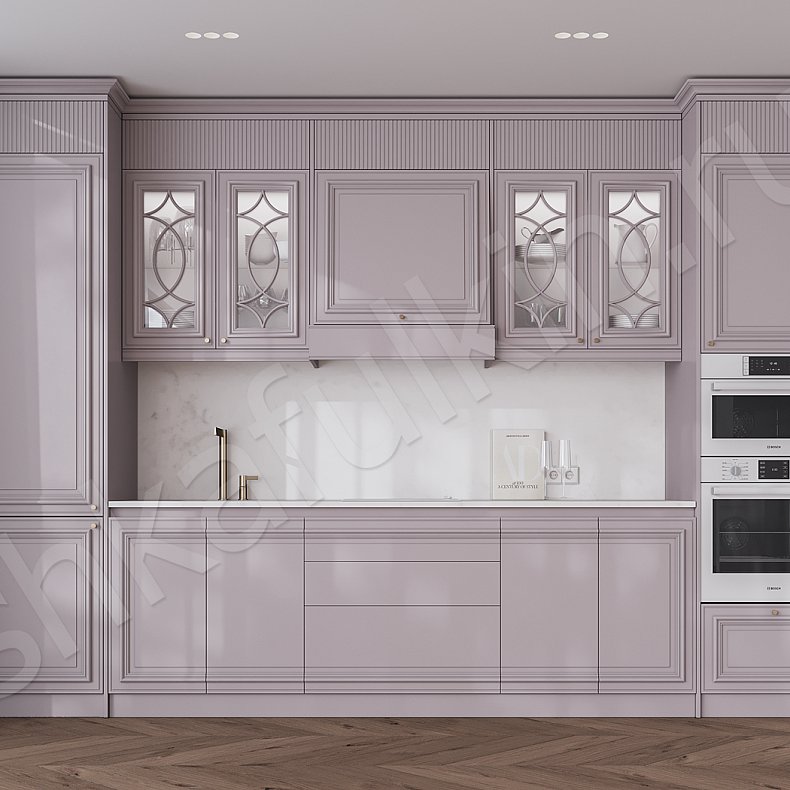 Изображение Кухня Роперро Светлые Розовый Белый Неоклассика Для посуды Для декора 4