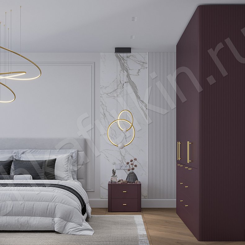 Гарнитур Полли Черный Цветной Коричневый Светлые Темные Минимализм 4х створчатые Спальня Для белья Для вещей 3