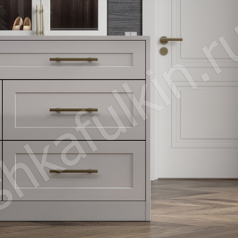 Гардеробная Омега Светлые Белый Неоклассика  Гардеробная Для вещей Для белья 4