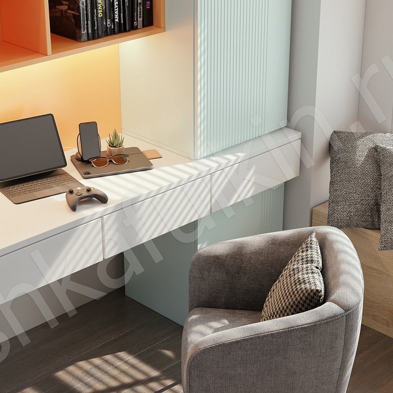 Изображение Детская Шондер Черный Цветной Светлые Зеленый Современный  Детская Для книг 12