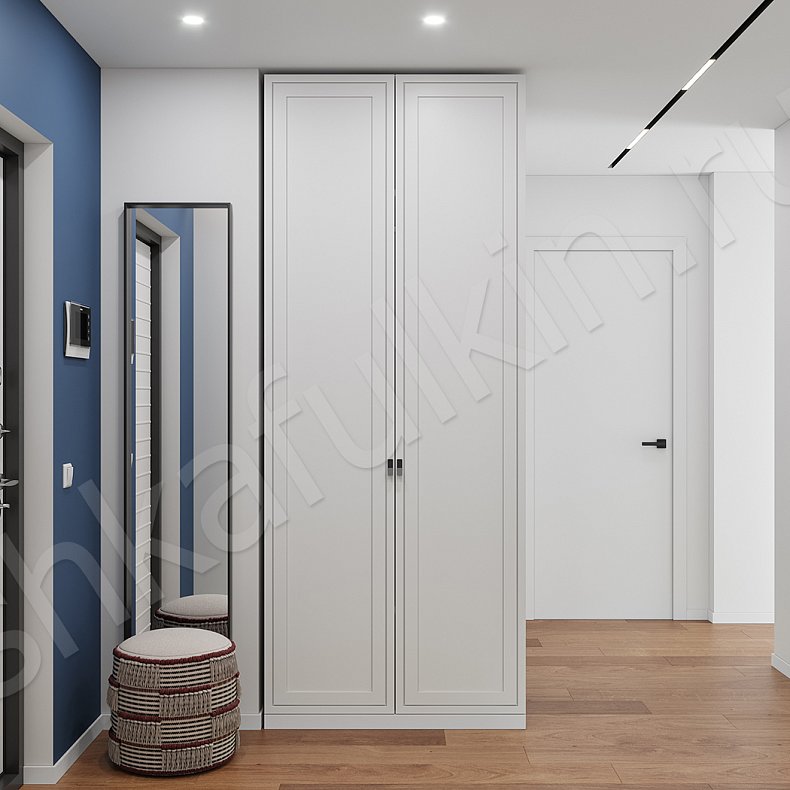 Изображение Прихожая Элвис Белый Светлые Минимализм 2х створчатые Прихожая Для вещей 1