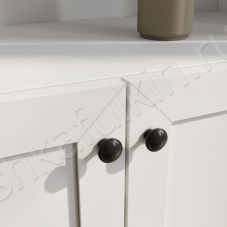 Изображение Стенка Рикко Светлые Белый Классика 4х створчатые Гостиная Для книг 4