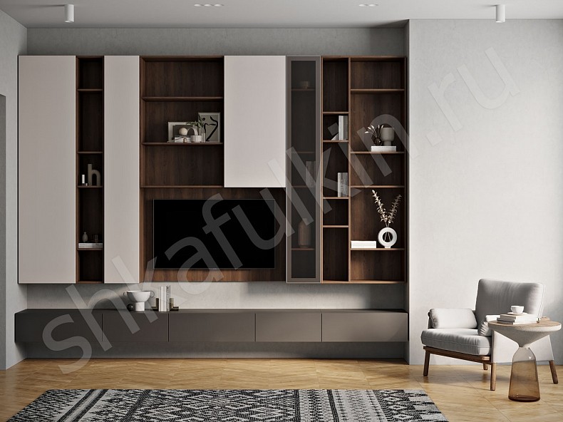 Изображение цвета Стенка Арли Древесный  6и створчатые  Под ТВ