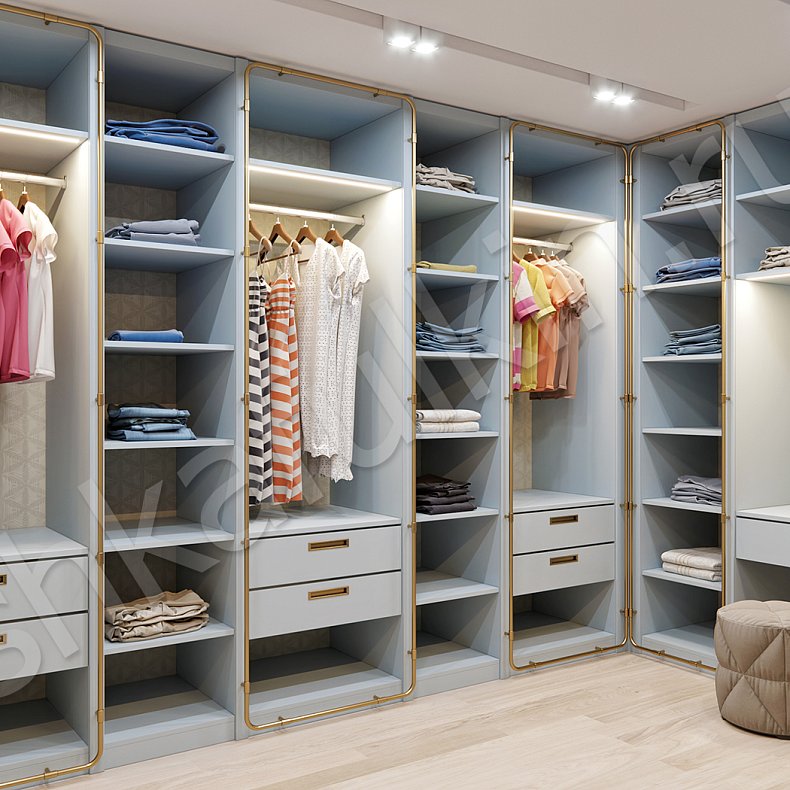 Изображение Гардеробная Бланш Синий Модерн Гардеробная 3