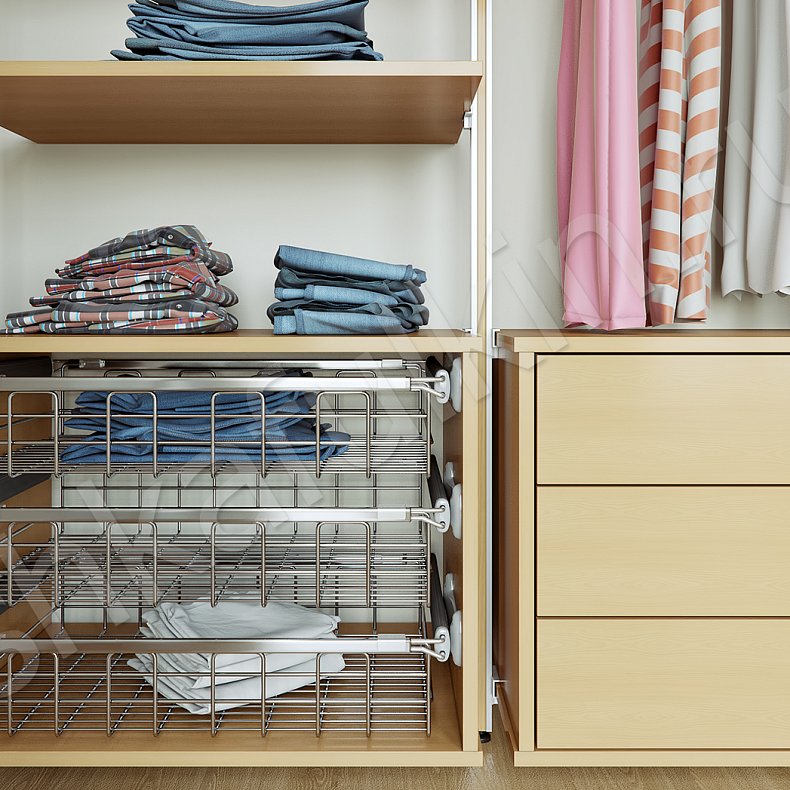 Гардеробная Милена Древесный Минимализм  Гардеробная  4