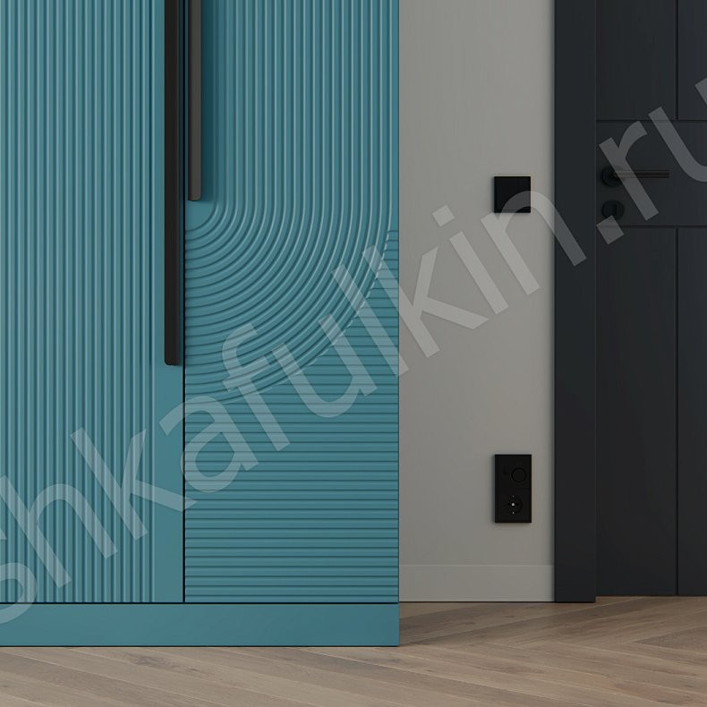 Шкаф и тумба Зингер Цветной Темные Зеленый Неоклассика 4х створчатые Спальня Для белья Для вещей 4