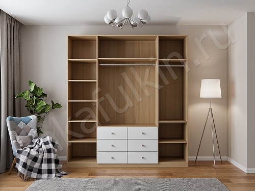 Корпусный шкаф Джерри Белый Прованс 4х створчатые Спальня 