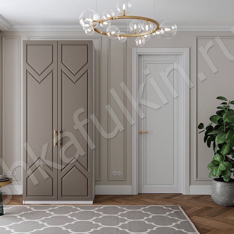 Шкаф Квинни 2 двери Коричневый Модерн 2х створчатые Гостиная Для вещей 1