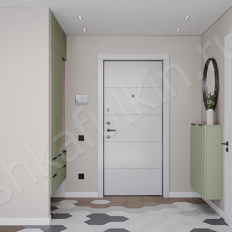 Прихожая Альгеро Цветной Светлые Зеленый Современный 2х створчатые Прихожая Для вещей 8