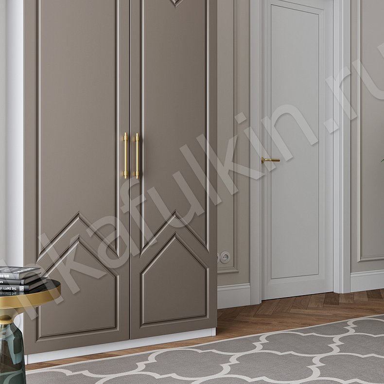 Шкаф Квинни 2 двери Коричневый Модерн 2х створчатые Гостиная Для вещей 2