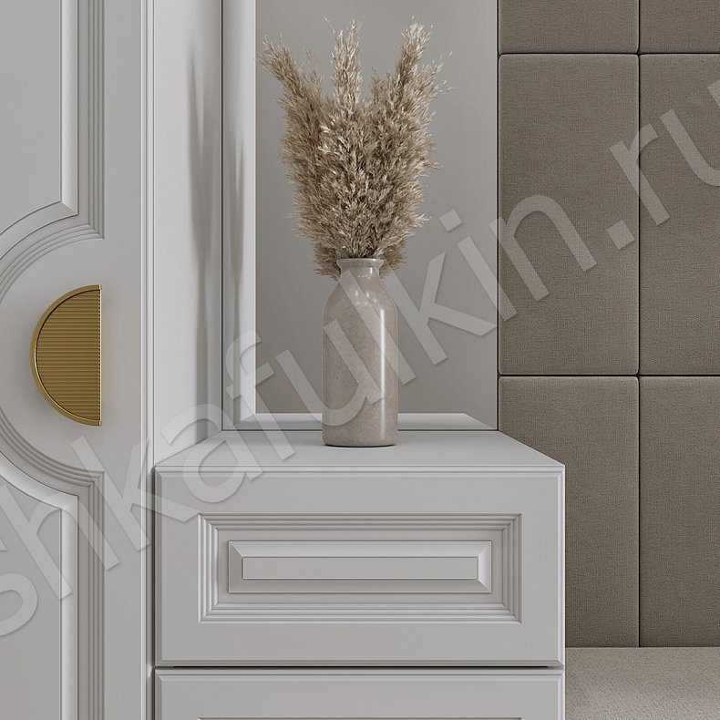 Прихожая Брунель Белый Светлые Неоклассика 3х створчатые Прихожая Для вещей 4