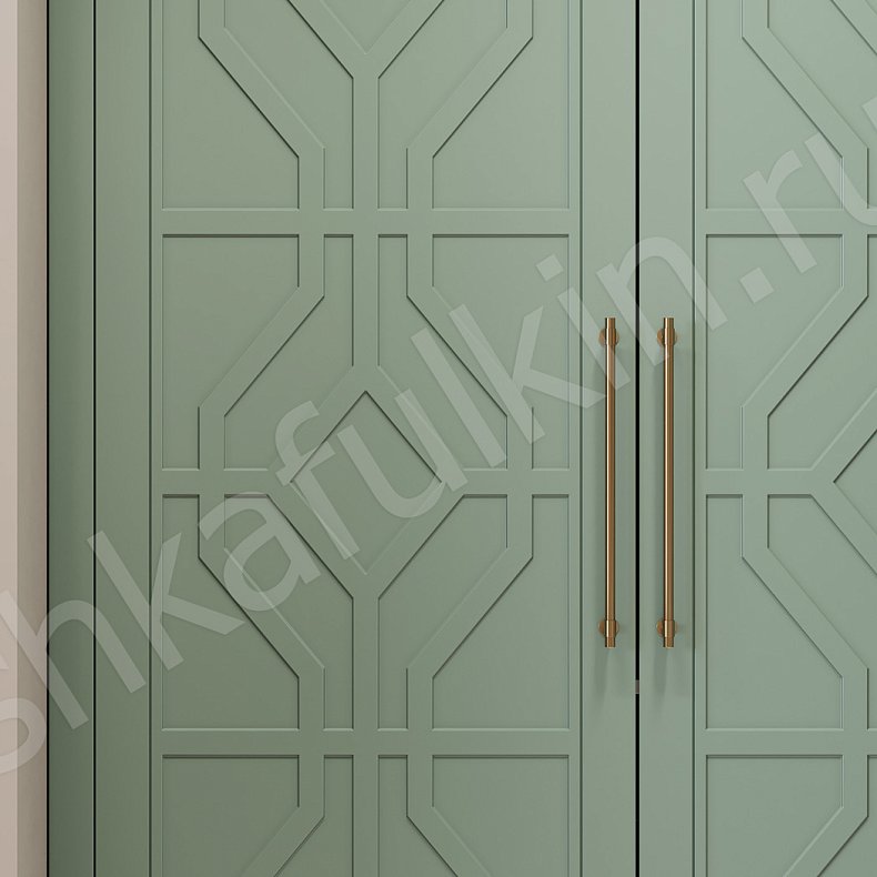 Прихожая Ореанда Цветной Светлые Зеленый Неоклассика 3х створчатые Прихожая Для вещей 4