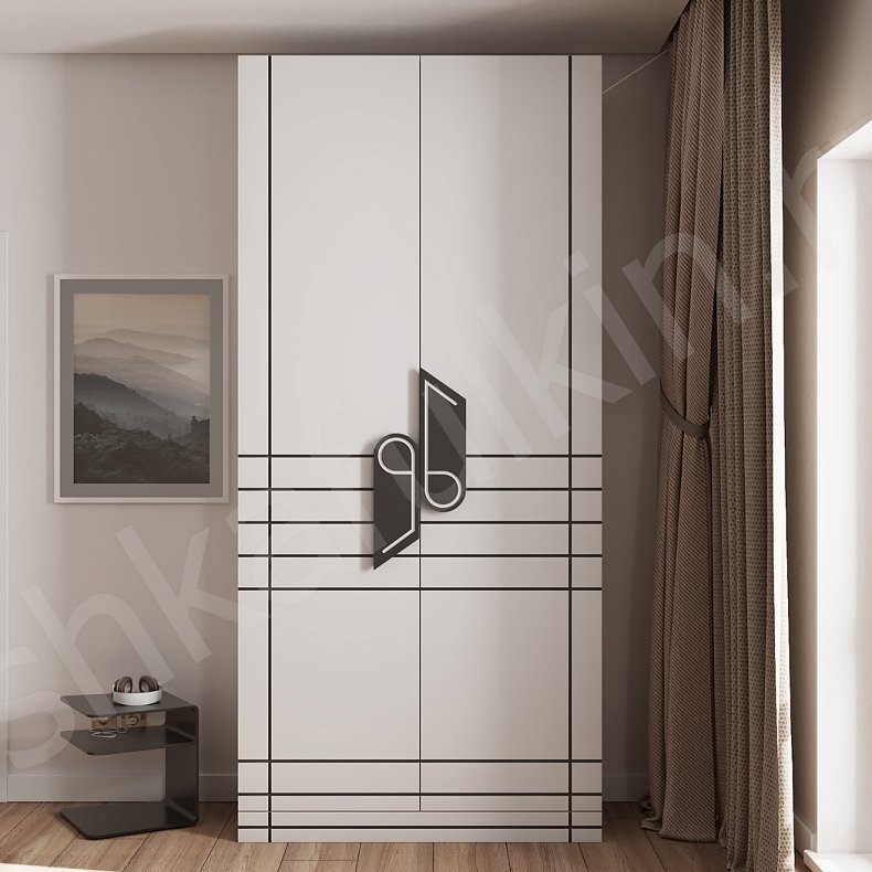 Шкаф Моцарт Белый Современный 2х створчатые Гостиная Для вещей 2