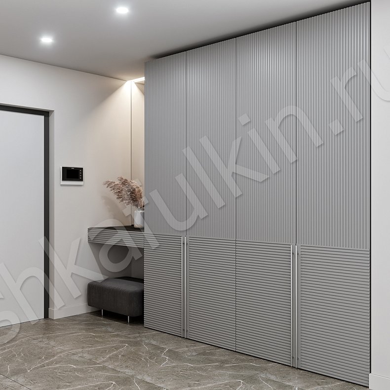 Изображение Прихожая Шондер Светлые Серый Хай-тек 4х створчатые Прихожая Для вещей 1