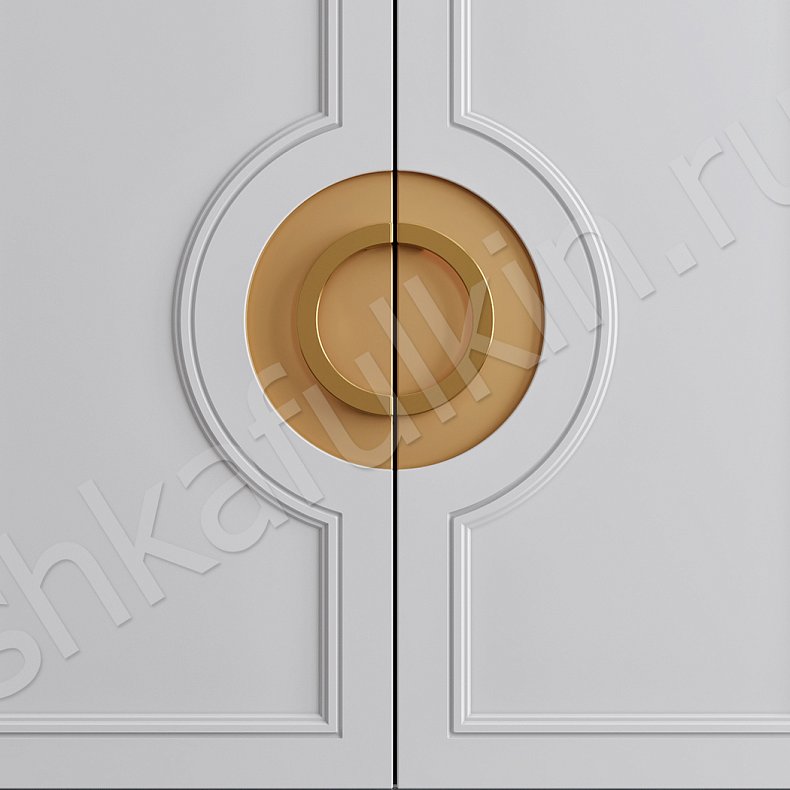 Изображение Шкаф-витрина Феллини Светлые Белый Неоклассика 4х створчатые Гостиная Для книг Для посуды Для вещей 4