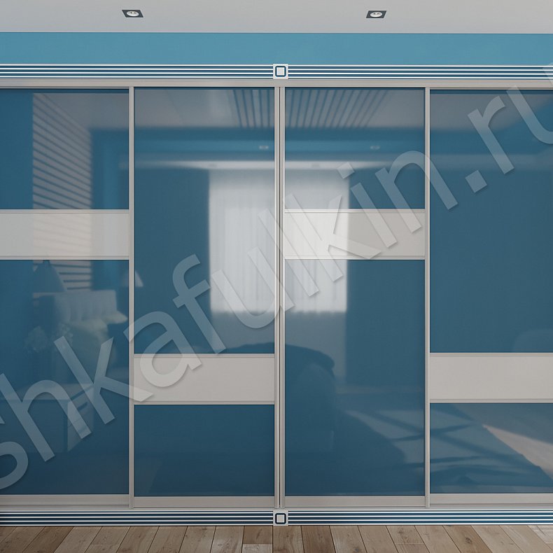 Изображение Шкаф-купе Акватон Синий Современный 4х створчатые Спальня Для вещей 1