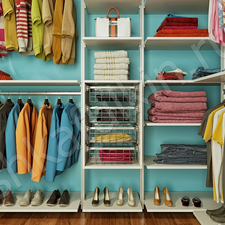 Изображение Гардеробная Бриз Светлые Белый Скандинавский Гардеробная Для вещей 5