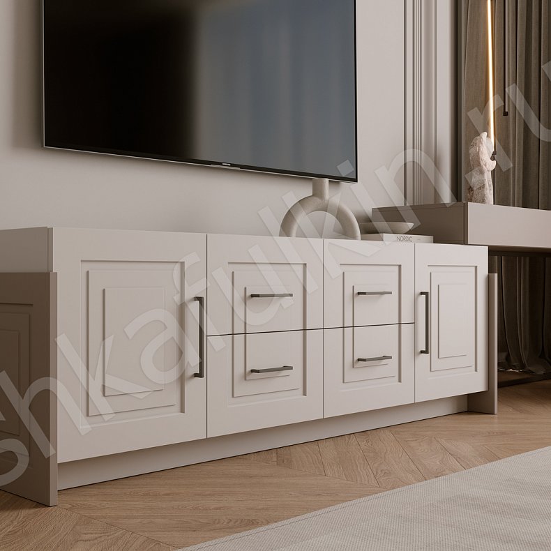 Изображение Гарнитур Люмьер Светлые Коричневый Неоклассика 4х створчатые Спальня Для вещей 6