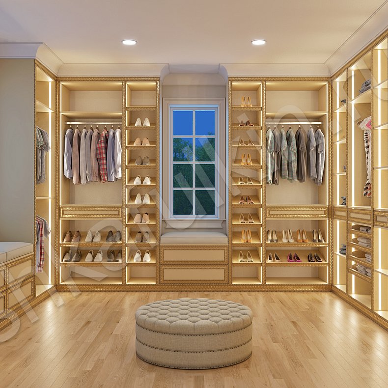 Гардеробная Сивилия Золото Классика  Гардеробная  1