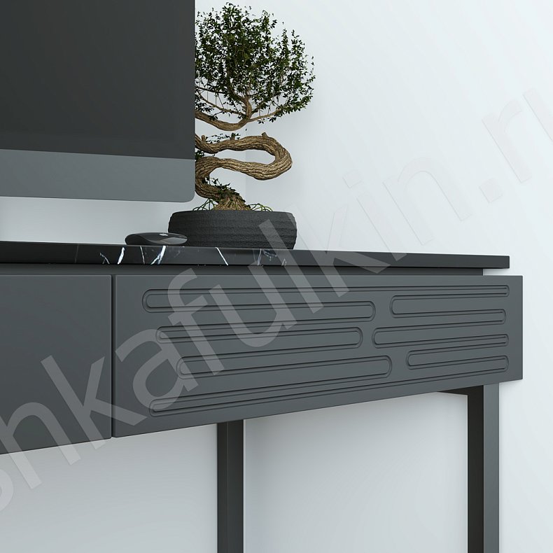 Изображение Гарнитур Аддамс Черный Темные Современный 4х створчатые Спальня Для вещей 8