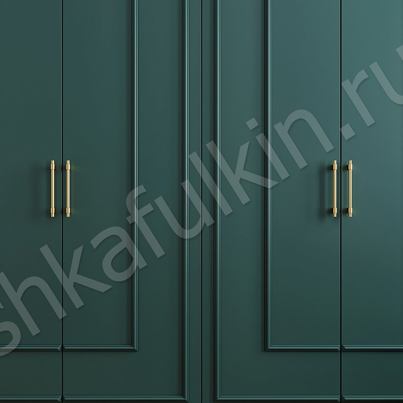 Шкаф Джорджия Цветной Темные Зеленый Неоклассика 4х створчатые Гостиная Для вещей 2
