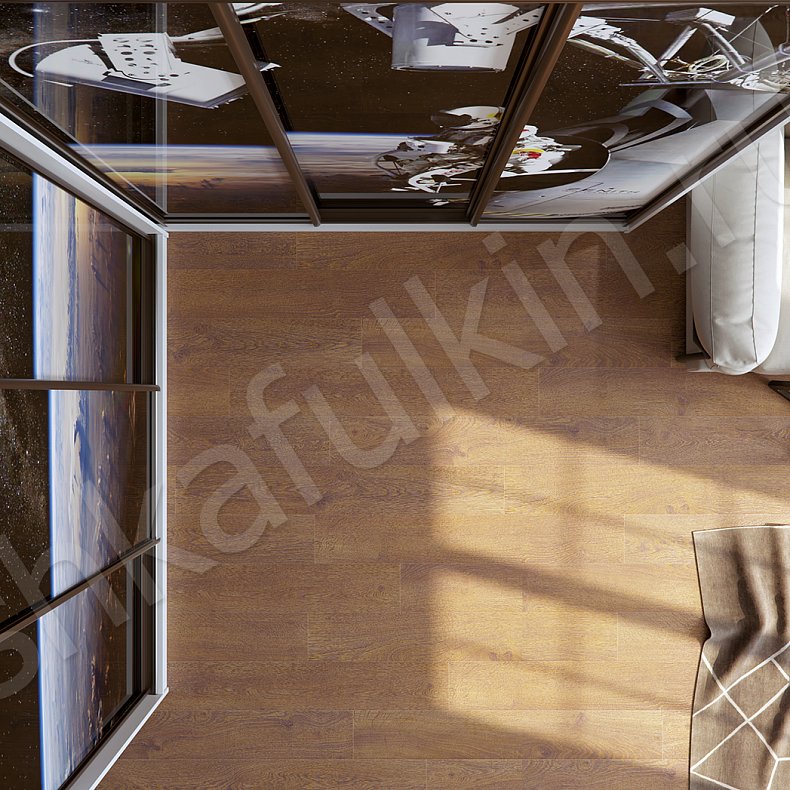 Изображение Угловой шкаф-купе Космос Темные Цветной Современный 6и створчатые Гостиная Для вещей 4