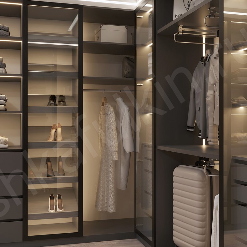 Гардеробная Клео  Хай-тек  Гардеробная  4