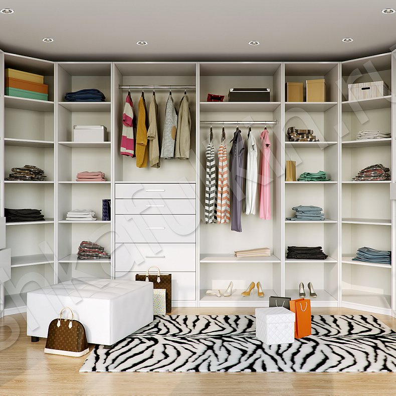 Гардеробная Лолита Белый Скандинавский  Гардеробная 