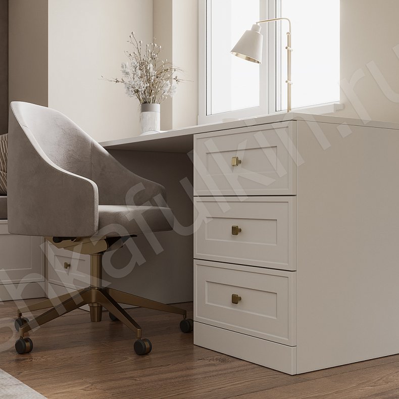 Кабинет Раймонд Светлые Белый Классика   Для вещей Для книг 3