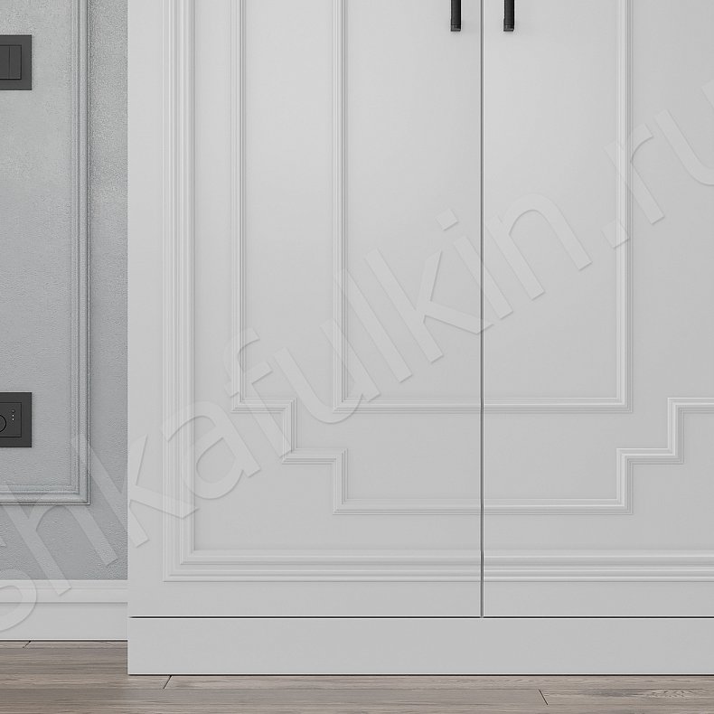 Шкаф Роперо Белый Цветной Синий Неоклассика 4х створчатые Спальня Для вещей 9